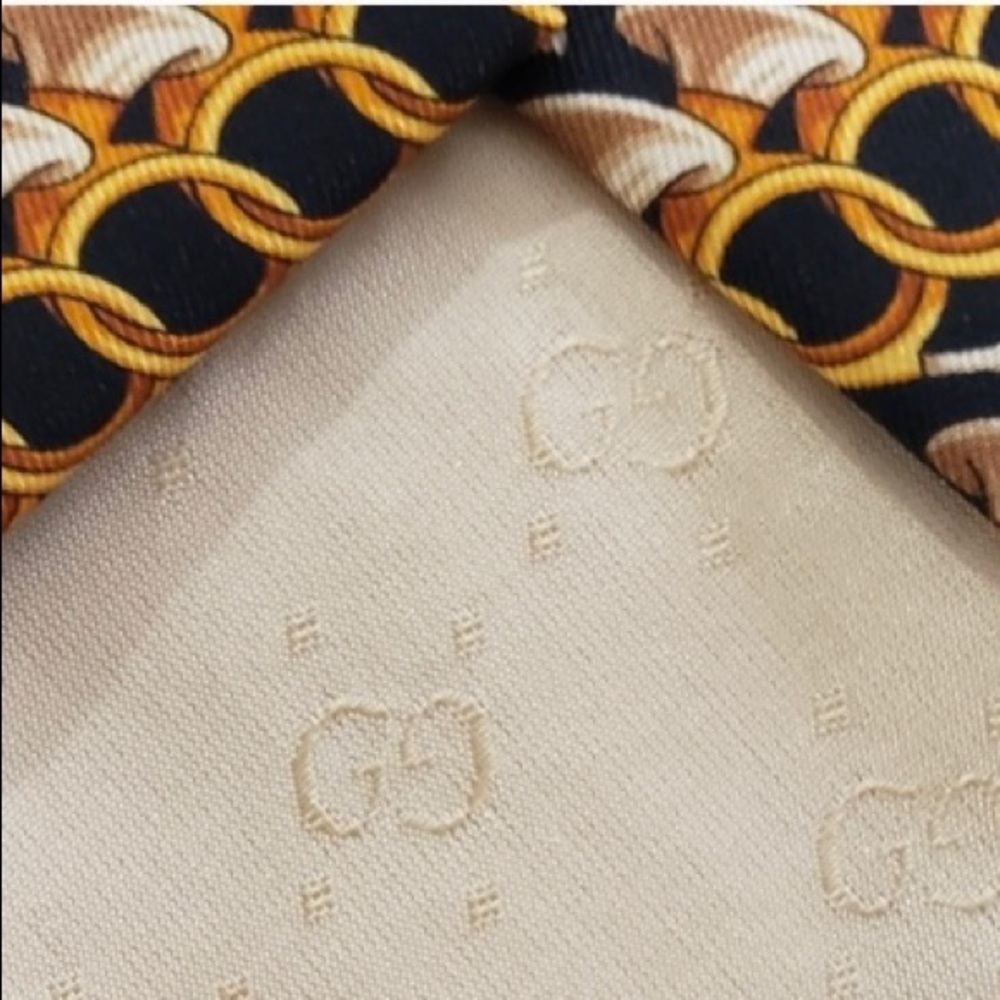Men's 100% Silk Gucci Necktie - Picture 6 of 7